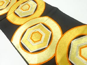 アンティーク 丸に重ね亀甲模様織出し袋帯(材料)